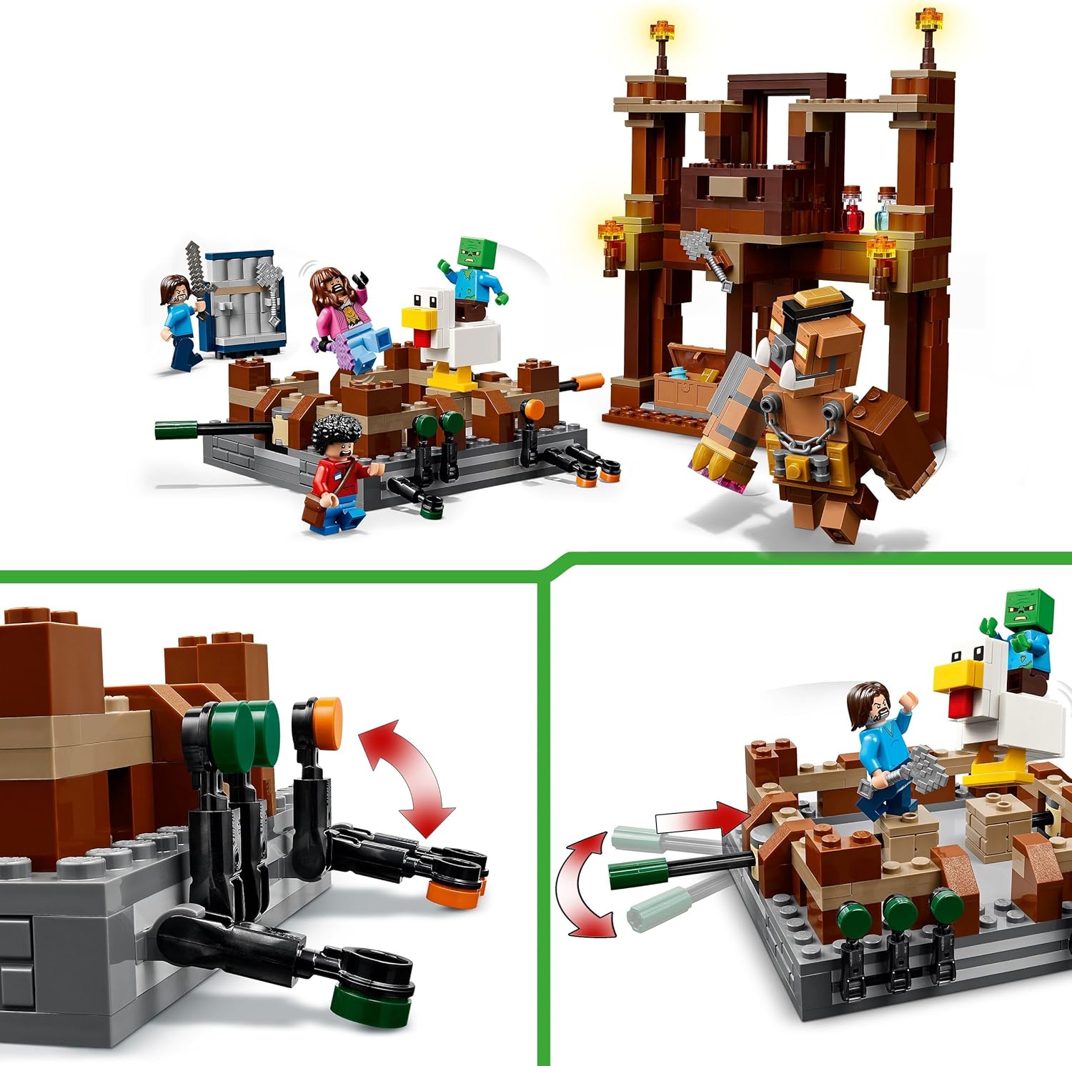 LEGO Minecraft 21272 Le Ring du Manoir des Bois avec Steve et bébé zombie – Image 3