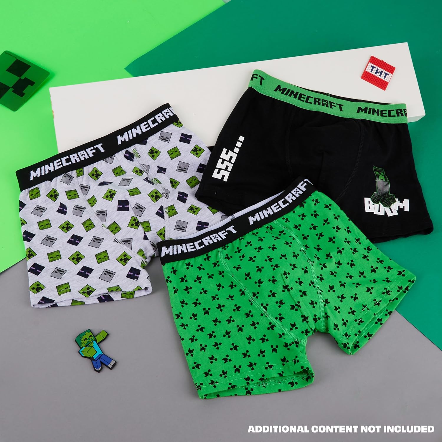 Lot de 3 boxers Minecraft garçon, tailles 7-8 ans à 13-14 ans – Image 2