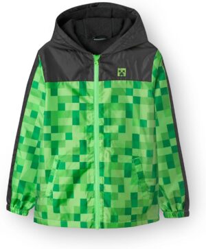 Veste à capuche Minecraft Creeper doublée polaire pour garçons