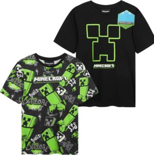 T-shirt Minecraft garçon et ado en coton respirant, lot 1, 2 ou 3