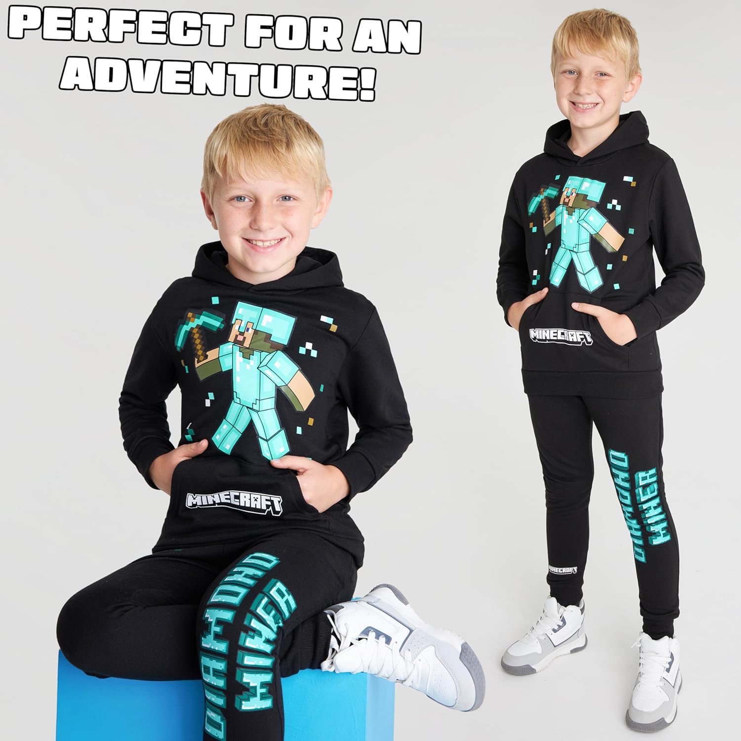 Ensemble jogging Minecraft garçon avec pantalon long – Image 5