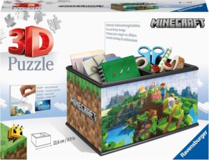 Pot à crayons Minecraft en puzzle 3D, 216 pièces numérotées