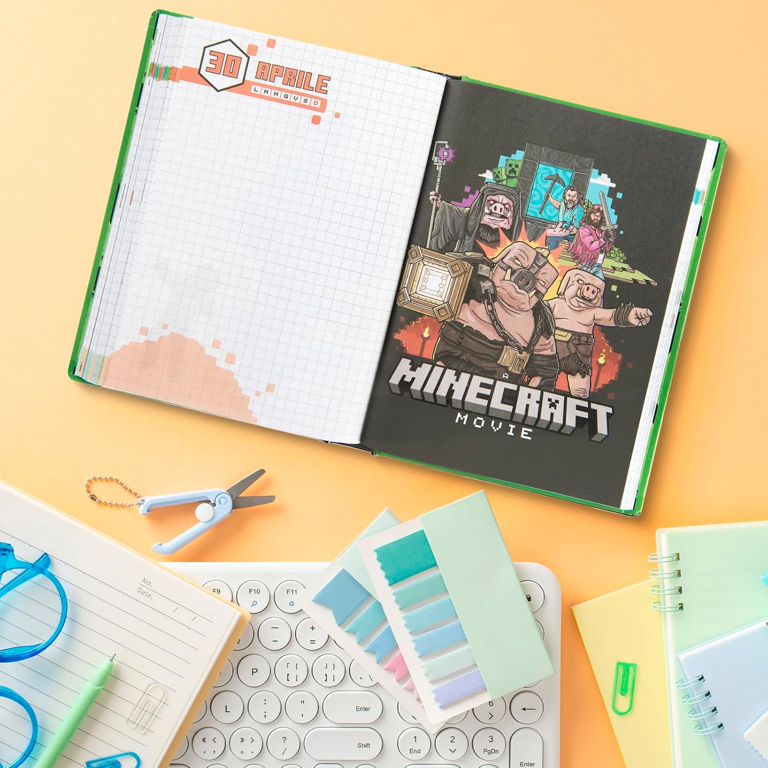 Agenda scolaire Minecraft 12 mois avec couverture rembourrée, 320 pages, 13 x 17,8 – Image 6