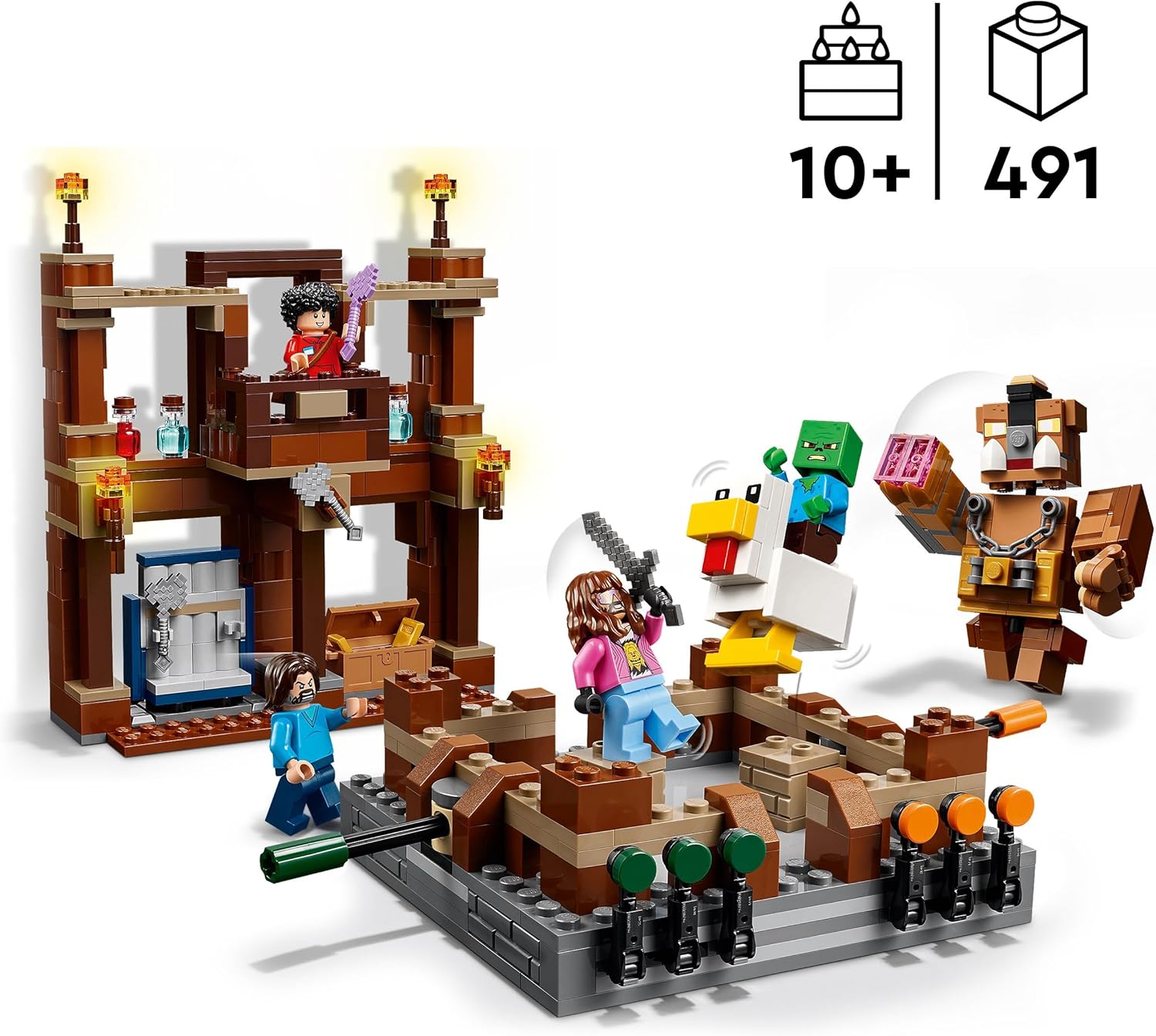 LEGO Minecraft 21272 Le Ring du Manoir des Bois avec Steve et bébé zombie – Image 2