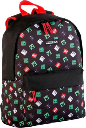 Sac à dos scolaire Minecraft motif TNT multicolore pour enfant, taille L