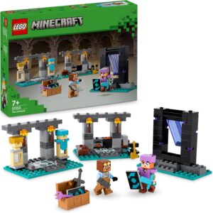 LEGO Minecraft Armurerie 21252 avec Alex, Armoursmith et portail de l'enfer
