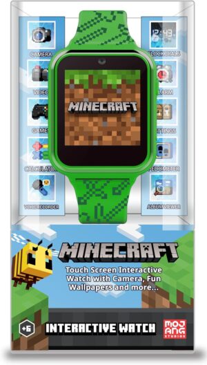 Montre connectée Minecraft 4045 avec écran tactile et caméra selfie