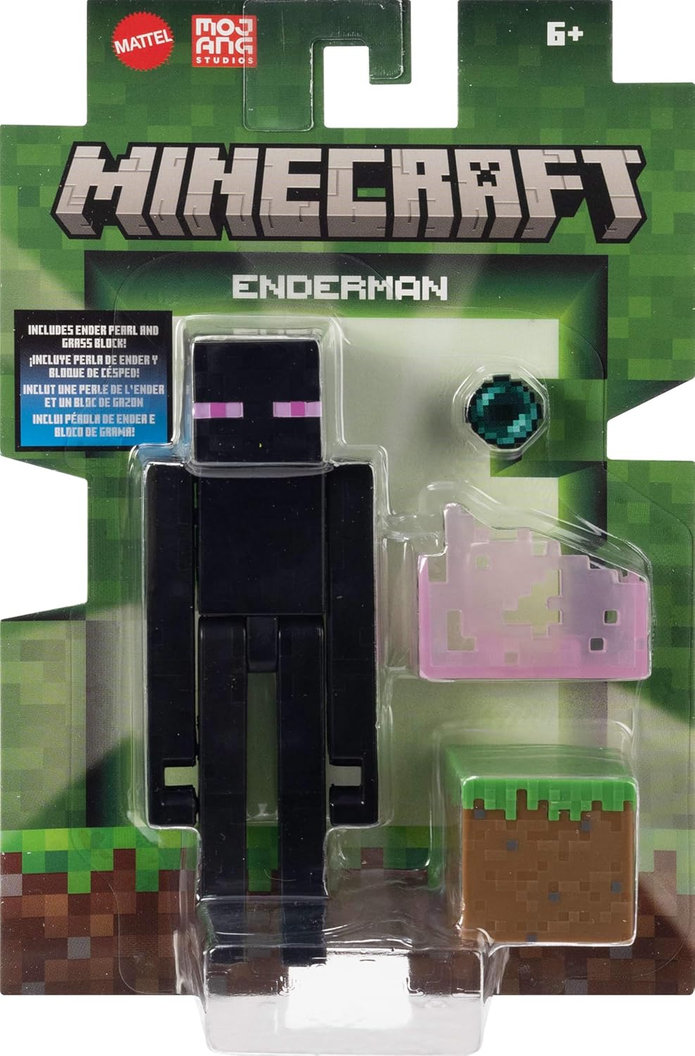 Figurine Minecraft Mattel 8,3 cm avec accessoires pixelisés