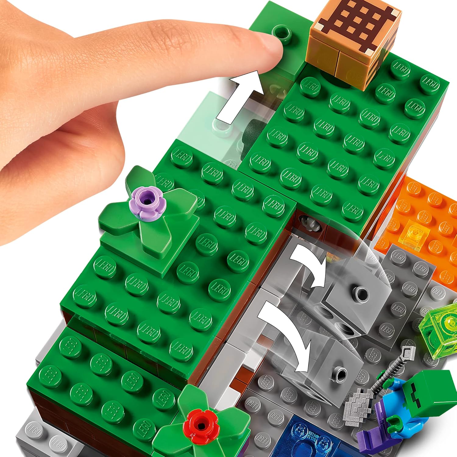 LEGO Minecraft 21166 Mine abandonnée avec Steve et grotte aux zombies – Image 4