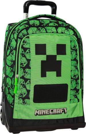 Sac trolley d'école Minecraft 2 compartiments 36 x 47