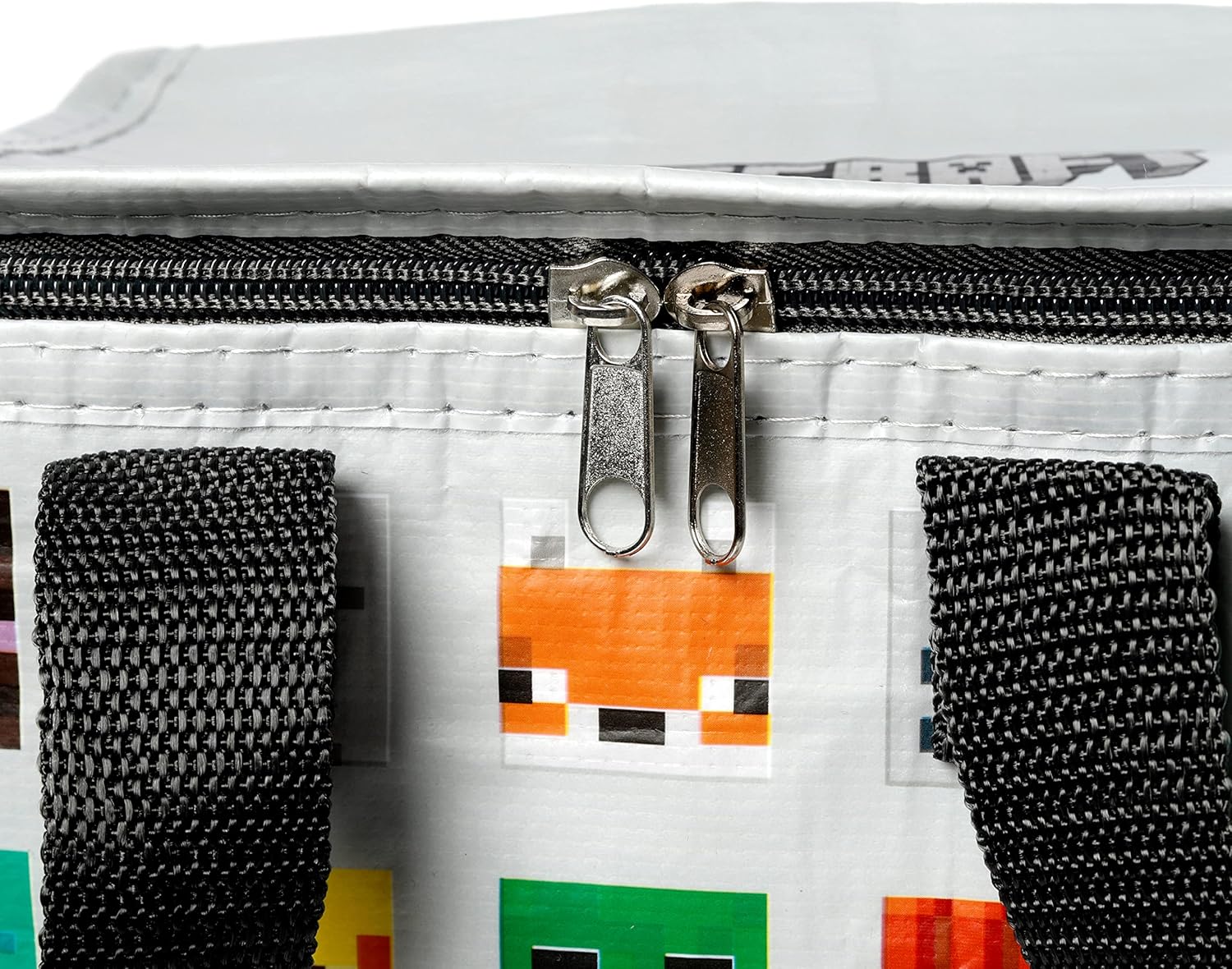 Lunch bag Minecraft gris isotherme en rPET recyclé avec personnages – Image 6