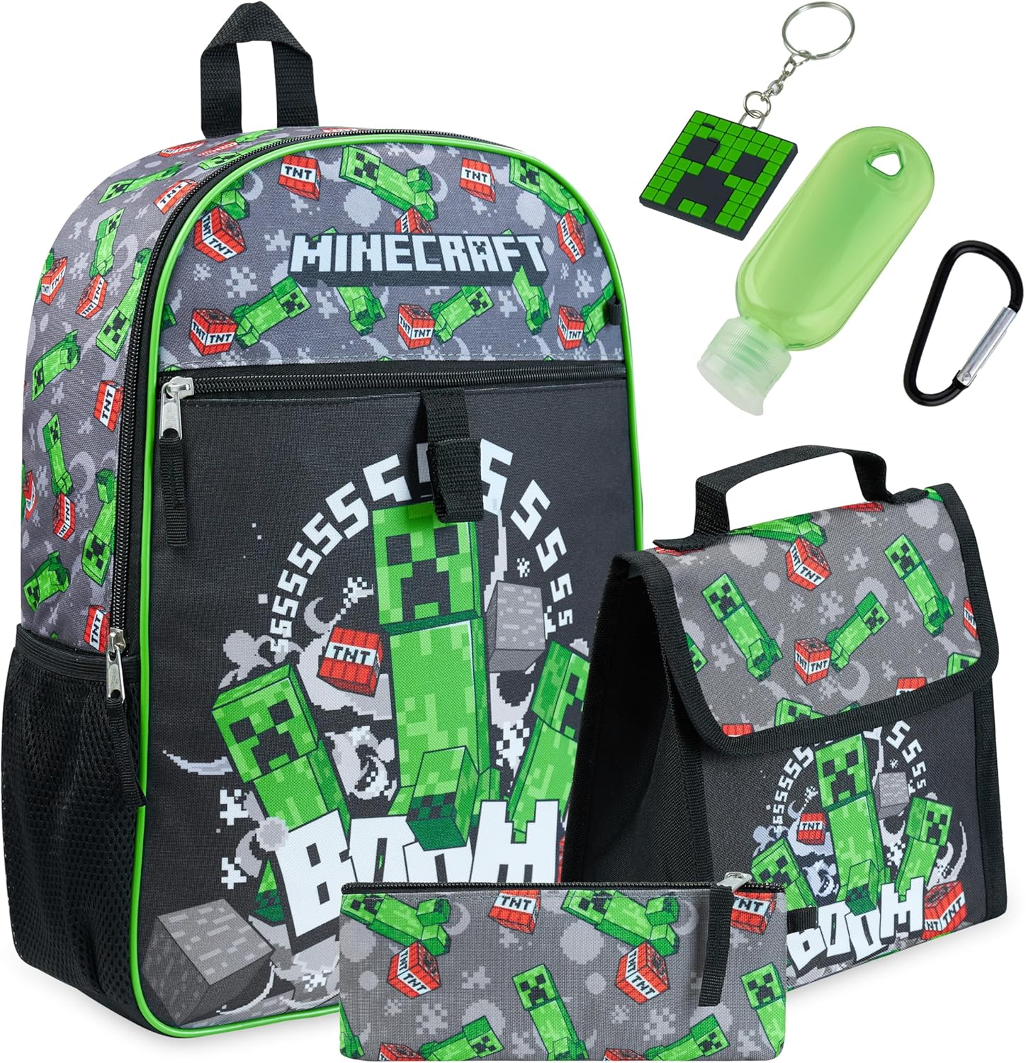 Ensemble cartable enfant Minecraft multicolore avec accessoires