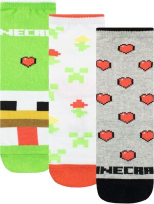 Lot de 3 chaussettes Minecraft pour fille