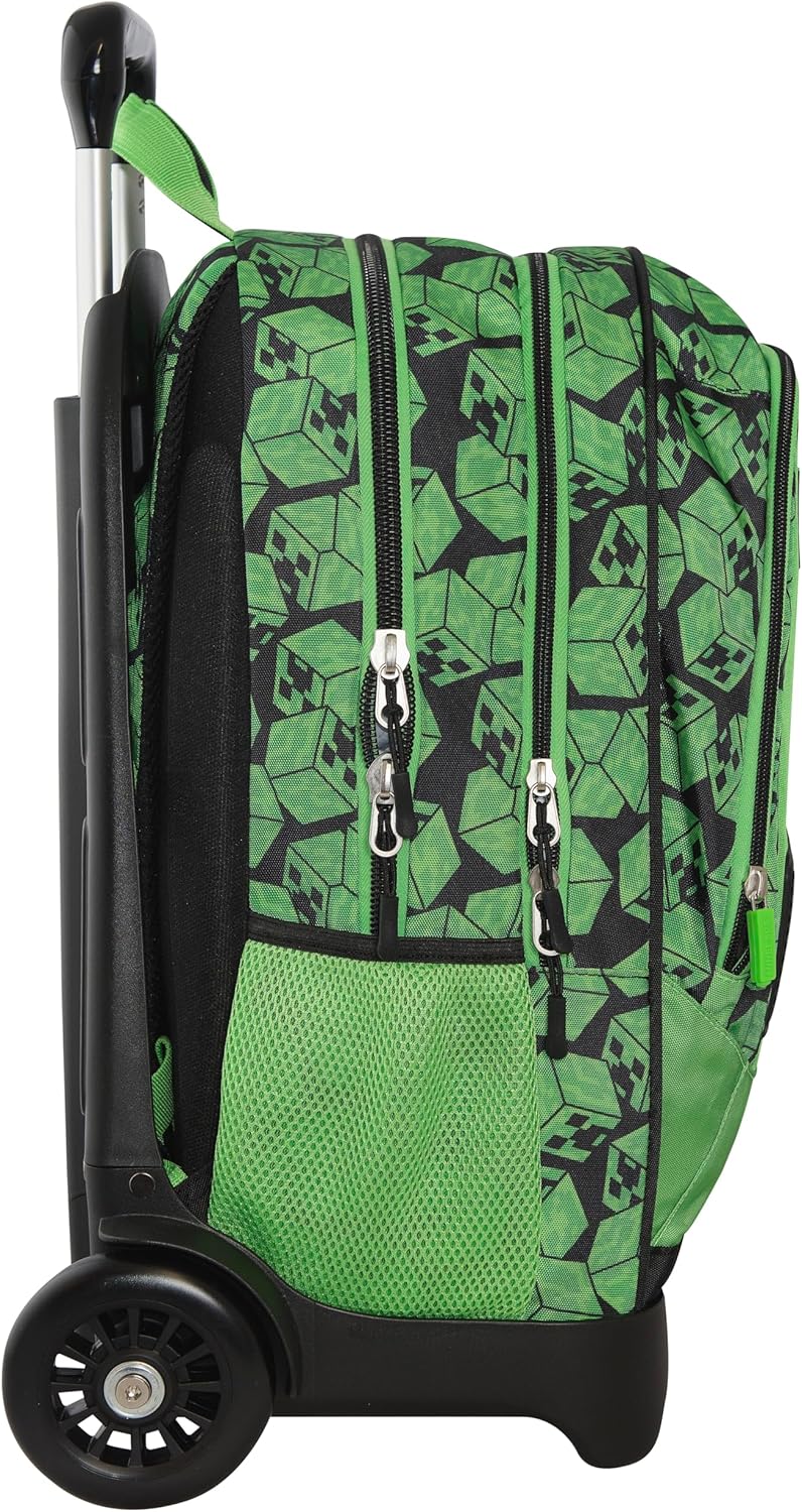 Sac trolley scolaire Minecraft avec poignée réglable et 2 compartiments – Image 5