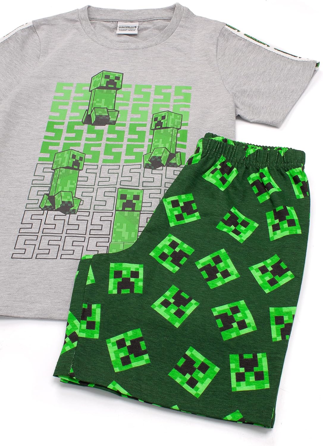 Pyjama short Minecraft enfant, 4 designs, haut et short – Image 3