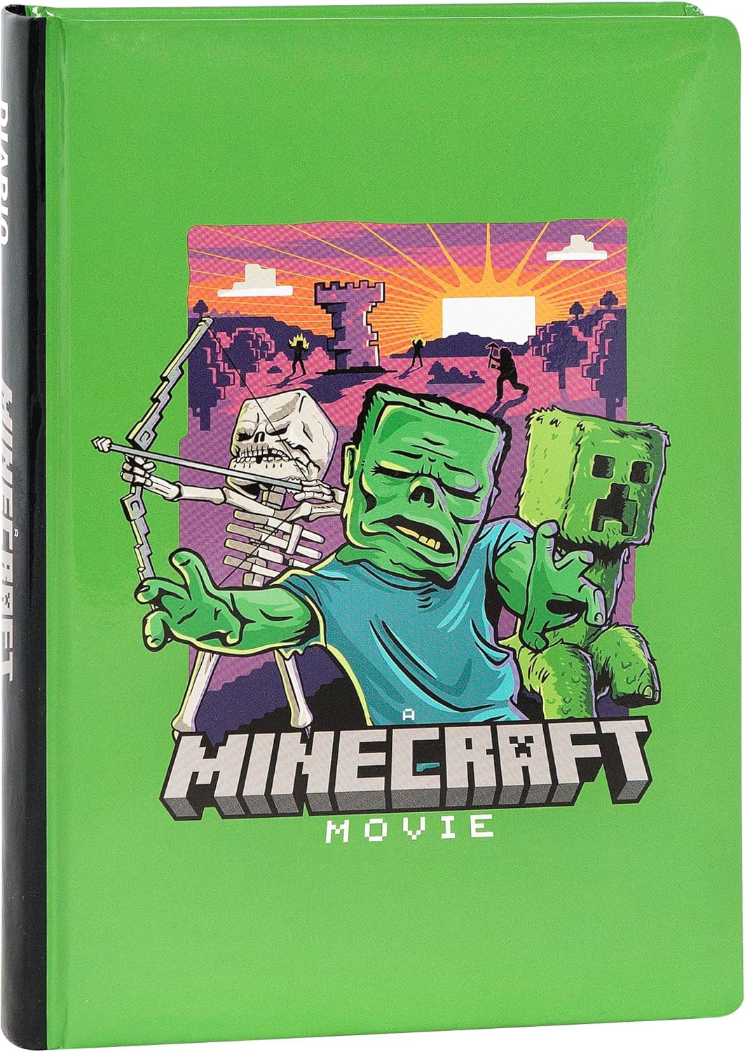 Agenda scolaire Minecraft 12 mois avec couverture rembourrée, 320 pages, 13 x 17,8