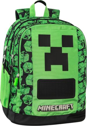 Sac à dos scolaire Minecraft 2 grands espaces 32 x 43