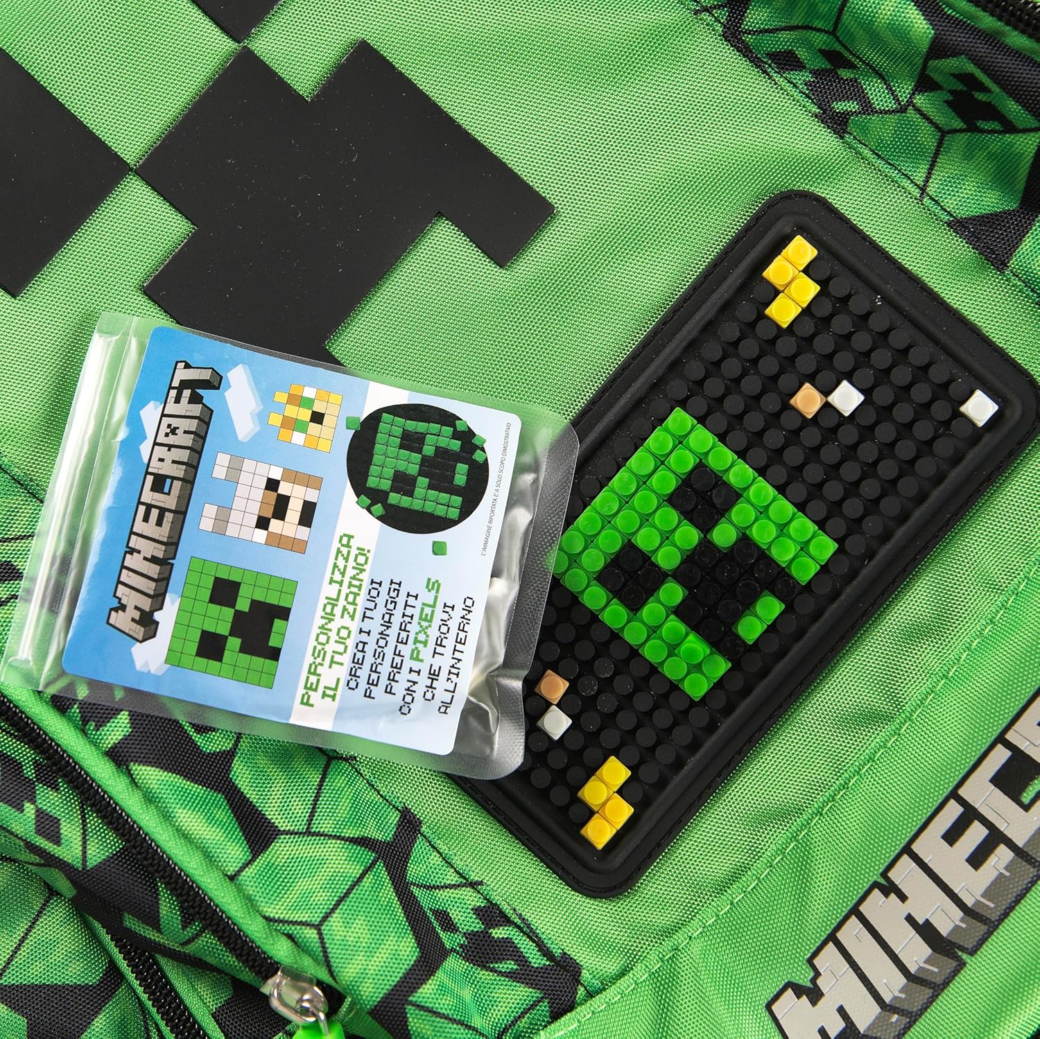 Sac à dos scolaire Minecraft 2 grands espaces 32 x 43 – Image 7
