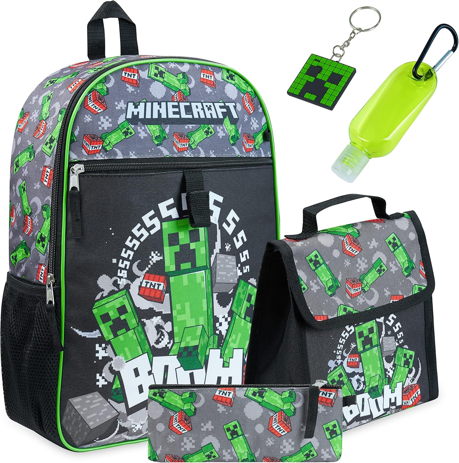 Ensemble cartable enfant Minecraft multicolore avec accessoires – Image 4