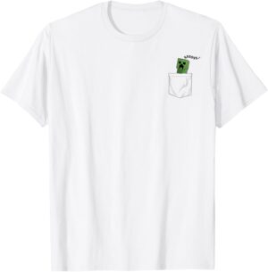 T-shirt crop top Minecraft Creeper Pocket SSSS...