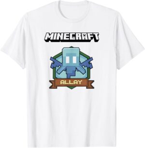 T-shirt Minecraft Allay badge logo simple