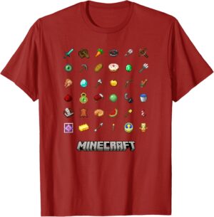 T-shirt Minecraft Textbook Items coupe classique