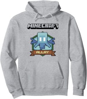 Sweat à capuche Minecraft Allay avec badge logo simple