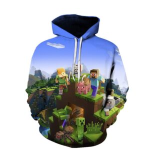 Sweat à capuche Minecraft Aventure pour enfant et adulte