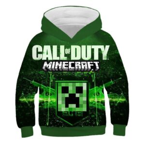 Sweat à capuche Minecraft Call of Duty, tailles enfant à adulte