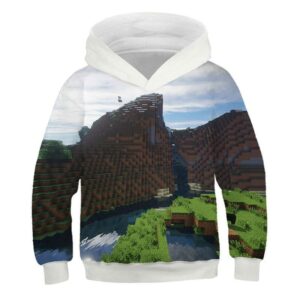 Sweat à capuche Minecraft Cascade nature