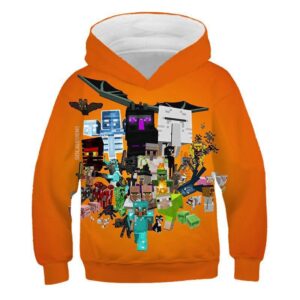 Sweat à capuche Minecraft aux créatures