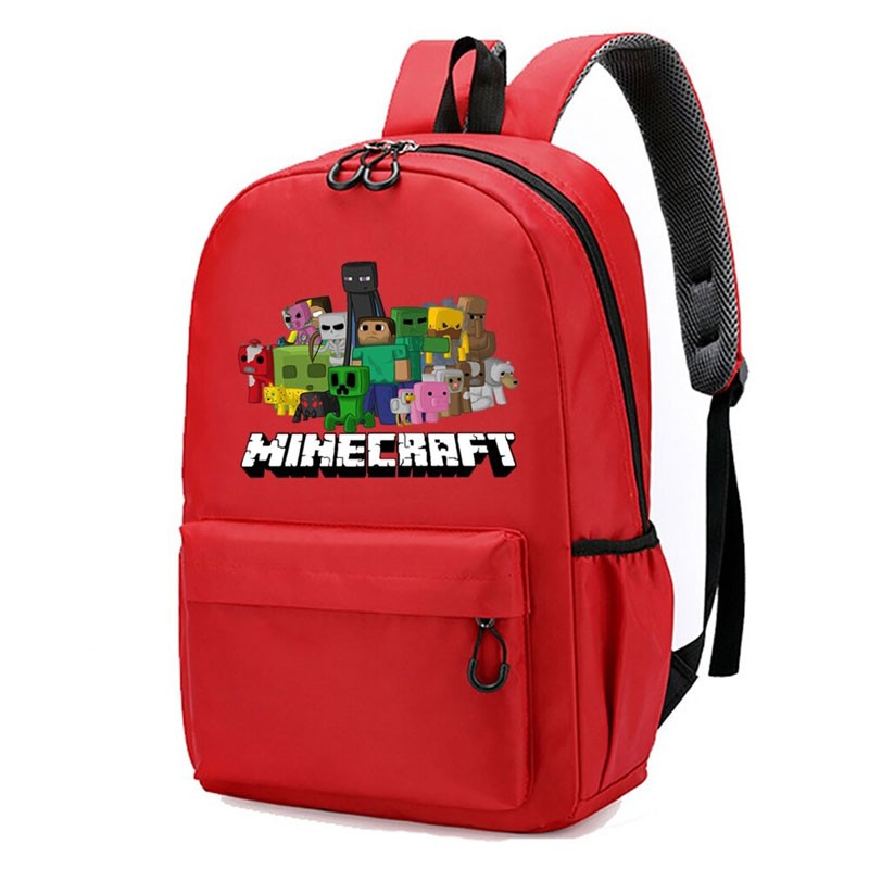 Sac à dos Minecraft avec créatures et logo