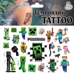 Tatouages temporaires Minecraft Creeper et skins
