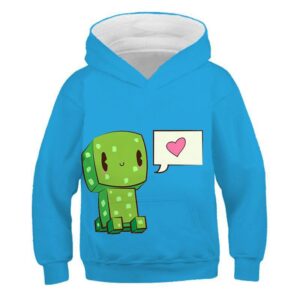 Sweat à capuche Minecraft Creeper Cœur