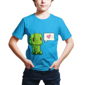 T-shirt Minecraft Creeper avec cœur