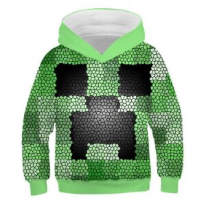 Sweat Minecraft Creeper à motif mosaïque
