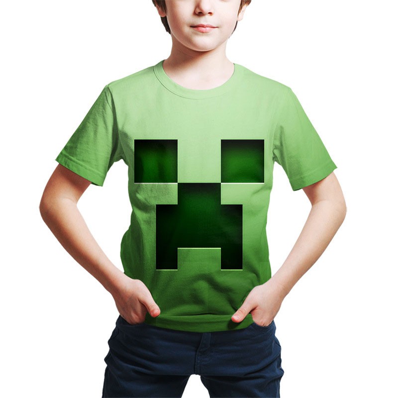 T-shirt Creeper Minecraft pour enfant et adulte