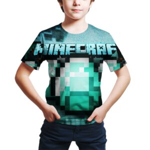 T-shirt Minecraft Diamant avec logo