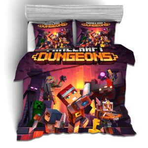 Housse de couette Minecraft Dungeons, visuel du jeu