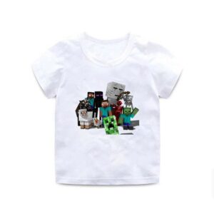 T-shirt enfant Minecraft avec créatures