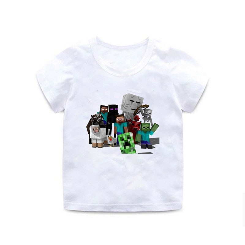 T-shirt enfant Minecraft avec créatures