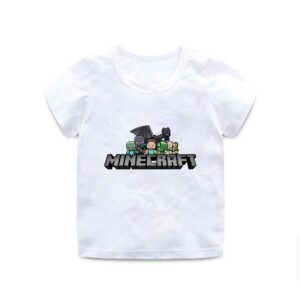 T-shirt enfant Minecraft avec logo et monstres