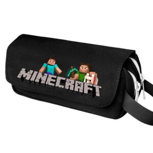 Trousse Minecraft à logo, double compartiment grand format