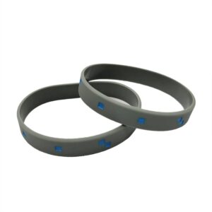 Bracelets Minecraft Pixel gris, lot de 2