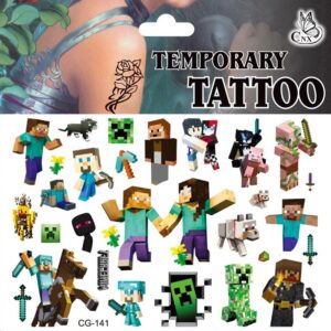 Tatouages temporaires Minecraft Héros, skins et équipements