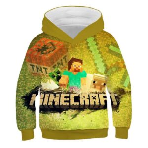 Sweat à capuche Minecraft joueur enfant et adulte