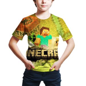 T-shirt Minecraft joueur du jeu pixelisé