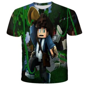 T-shirt Minecraft Jungle pour enfant et adulte