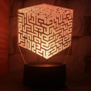 Lampe Labyrinthe Minecraft à effet 3D