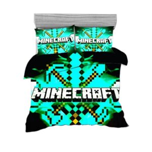 Housse de couette Minecraft avec logo